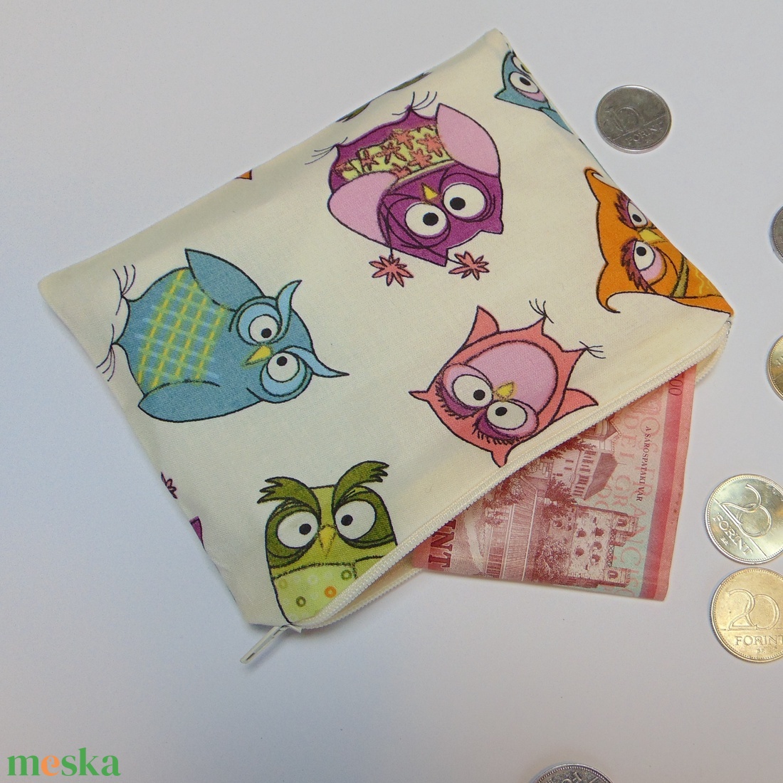 Pénztárca / bagoly mintás - táska & tok - pénztárca & más tok - aprópénztartó - Meska.hu Pénztárca / bagoly mintás - táska & tok - pénztárca & más tok - aprópénztartó - Meska.hu