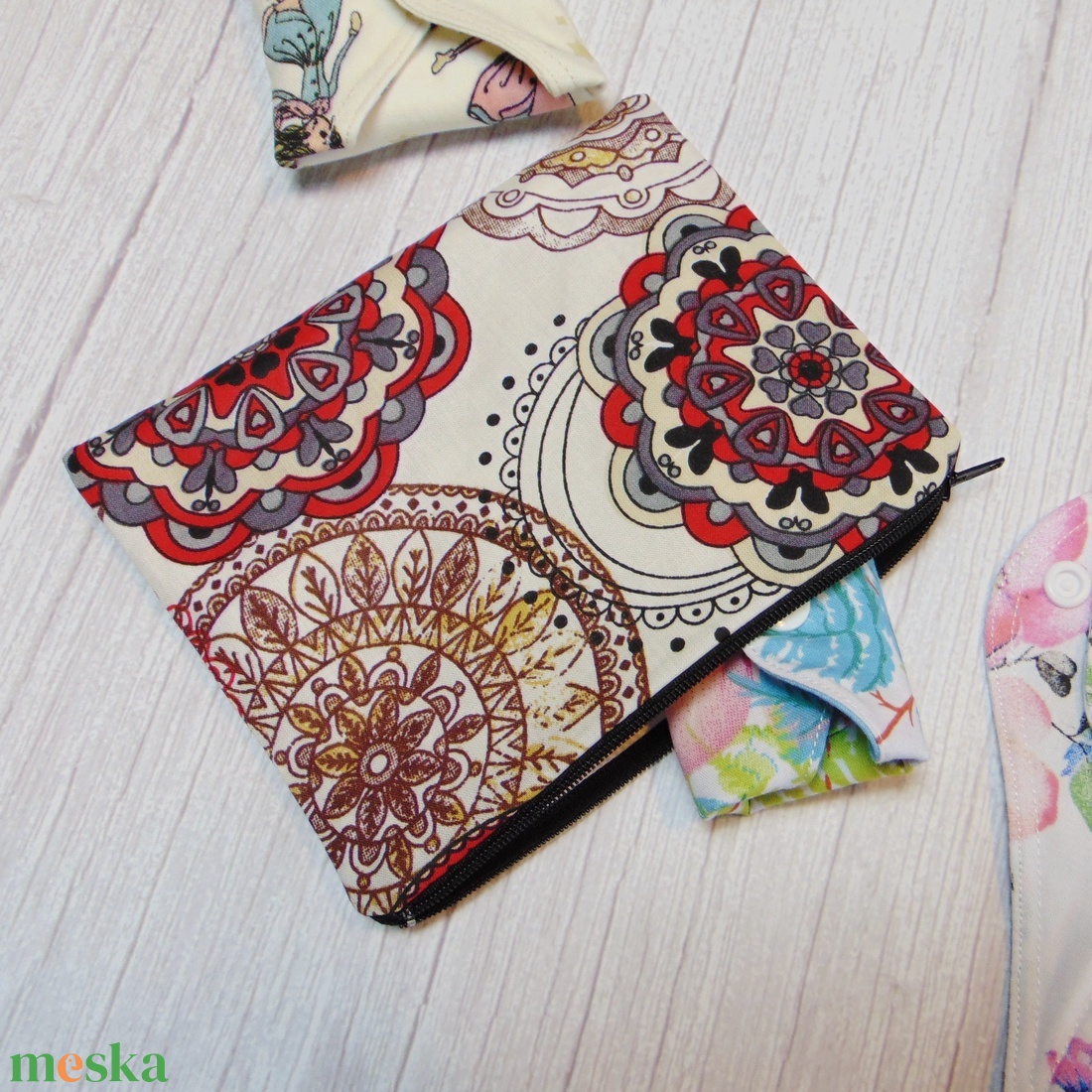 Betét tartó tasak - kicsi / piros mandala mintás - szépségápolás - intim higiénia - egészségügyi tartó - Meska.hu Betét tartó tasak - kicsi / piros mandala mintás - szépségápolás - intim higiénia - egészségügyi tartó - Meska.hu