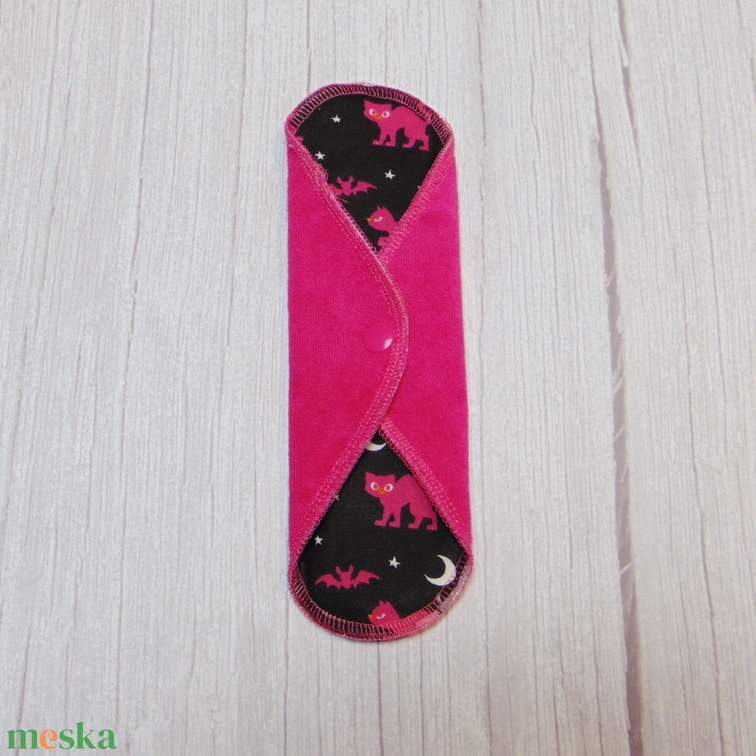 23 cm-es mosható betét / Pink frottír - pink cica mintás - szépségápolás - intim higiénia - intimbetét - Meska.hu 23 cm-es mosható betét / Pink frottír - pink cica mintás - szépségápolás - intim higiénia - intimbetét - Meska.hu