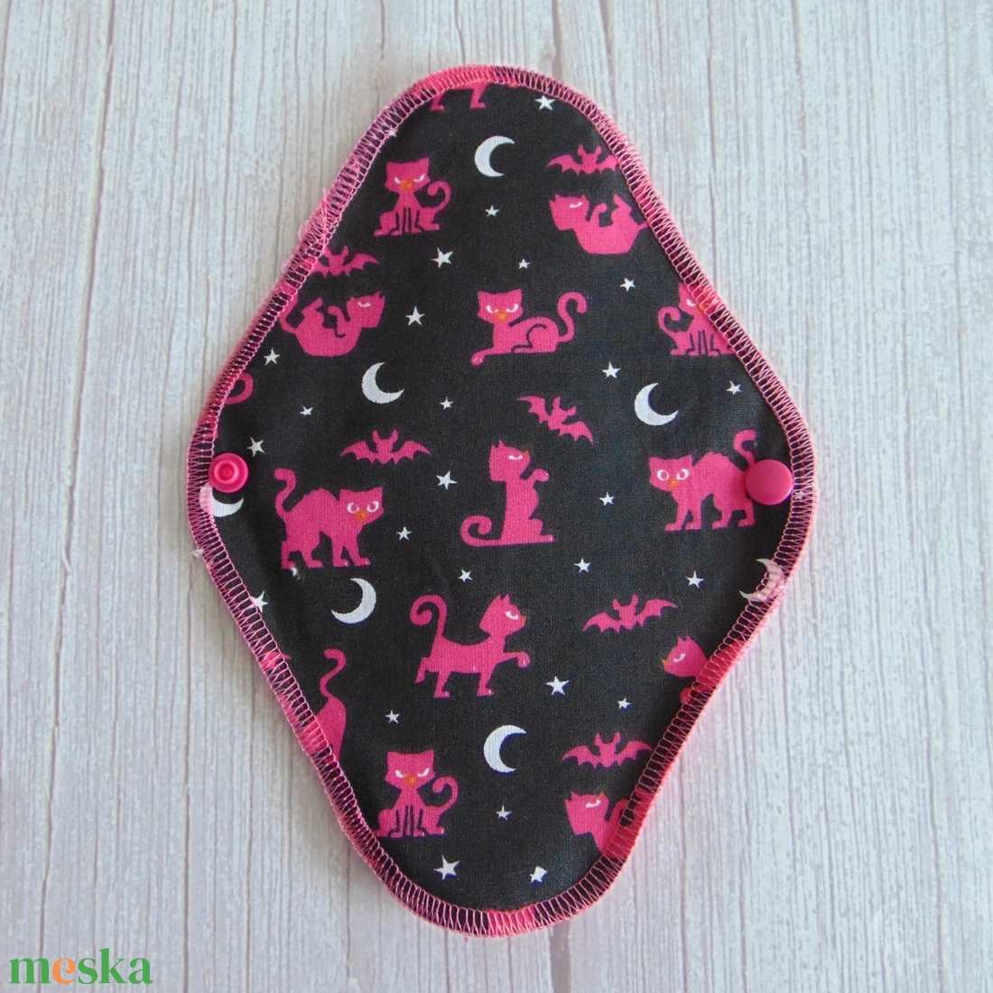 23 cm-es mosható betét / Pink frottír - pink cica mintás - szépségápolás - intim higiénia - intimbetét - Meska.hu 23 cm-es mosható betét / Pink frottír - pink cica mintás - szépségápolás - intim higiénia - intimbetét - Meska.hu