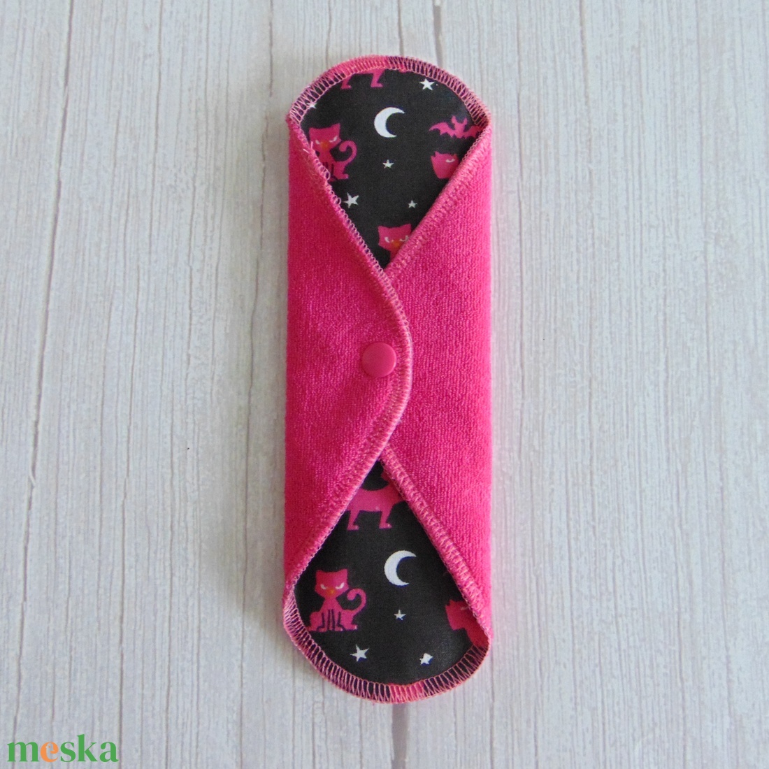 23 cm-es mosható betét / Pink frottír - pink cica mintás - szépségápolás - intim higiénia - intimbetét - Meska.hu 23 cm-es mosható betét / Pink frottír - pink cica mintás - szépségápolás - intim higiénia - intimbetét - Meska.hu