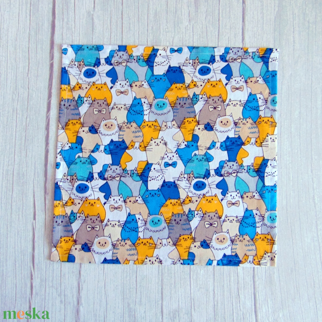 Textil szalvéta / kék - sárga cicák - táska & tok - uzsonna- & ebéd tartó - szendvics csomagoló - Meska.hu Textil szalvéta / kék - sárga cicák - táska & tok - uzsonna- & ebéd tartó - szendvics csomagoló - Meska.hu
