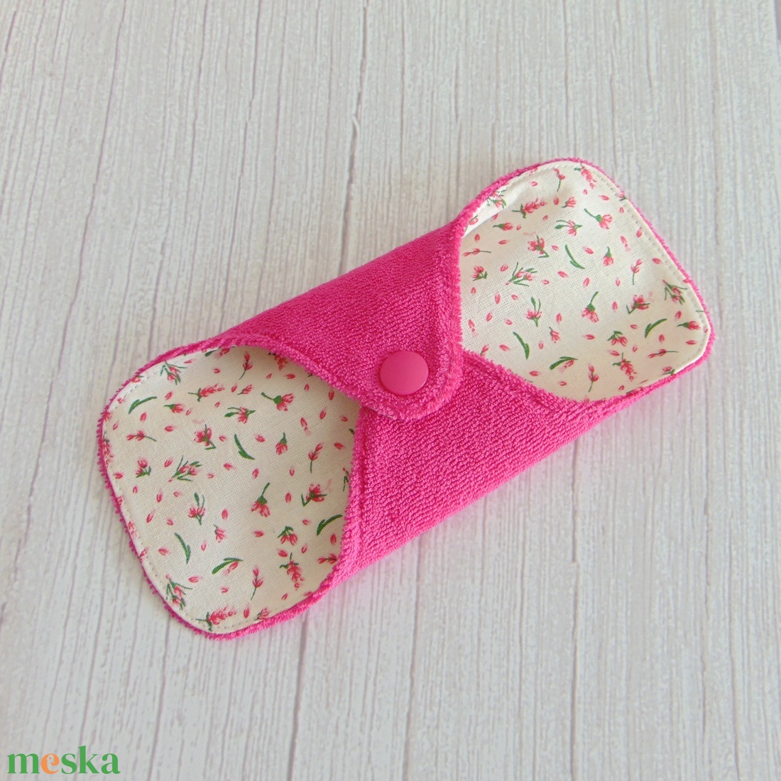 DANA D3 mosható tisztasági betét 16 cm / rózsaszín apró virágok - szépségápolás - intim higiénia - tisztasági betét - Meska.hu