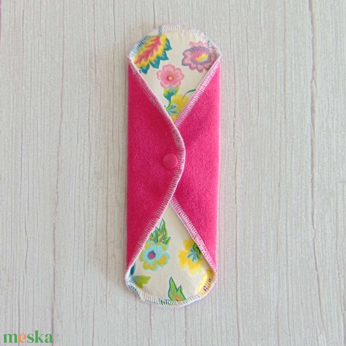 LARA mosható betét 23 cm / Pink frottír : ekrü - színes virágok - szépségápolás - intim higiénia - intimbetét - Meska.hu LARA mosható betét 23 cm / Pink frottír : ekrü - színes virágok - szépségápolás - intim higiénia - intimbetét - Meska.hu