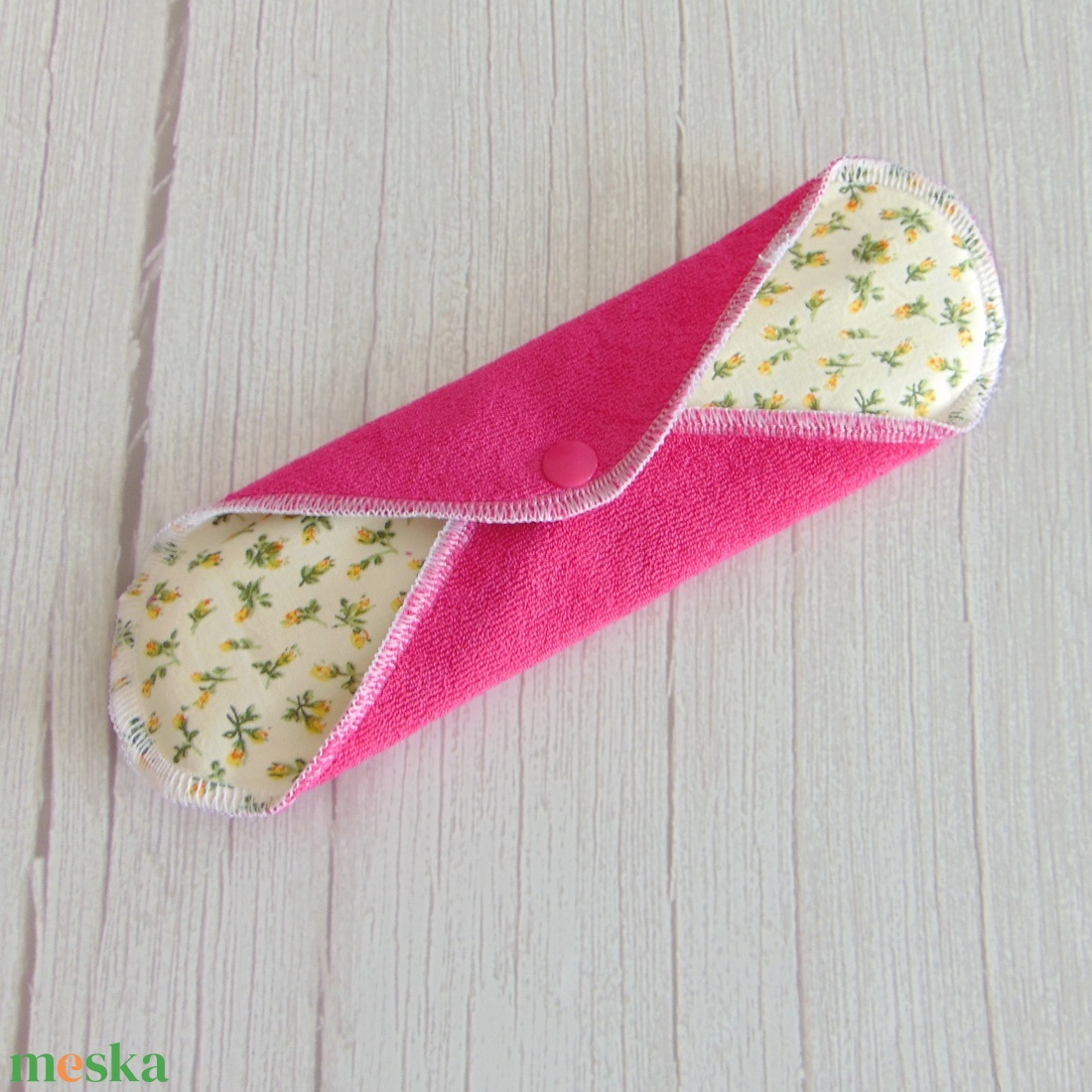 LARA mosható betét 23 cm / Pink frottír : apró sárga rózsák - szépségápolás - intim higiénia - intimbetét - Meska.hu LARA mosható betét 23 cm / Pink frottír : apró sárga rózsák - szépségápolás - intim higiénia - intimbetét - Meska.hu