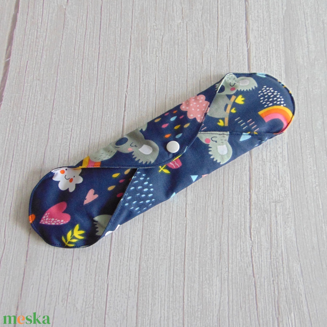29 cm-es mosható női betét / sötétkék koala mintás/ intimbetét, mosható textil betét, környezetbarát termék - szépségápolás - intim higiénia - intimbetét - Meska.hu