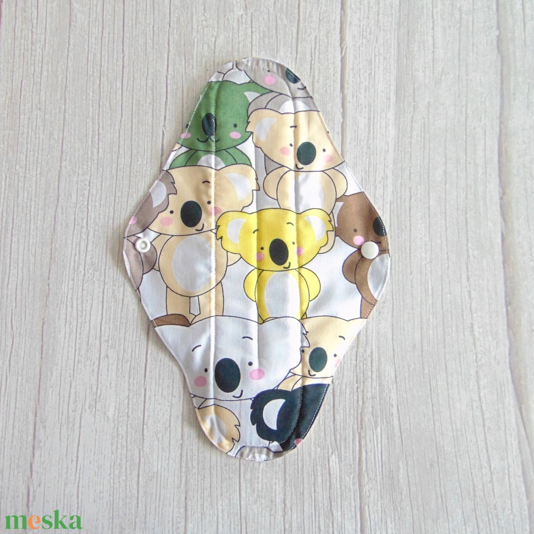 29 cm-es mosható női betét / koala mintás / intimbetét, mosható textil betét, környezetbarát termék - szépségápolás - intim higiénia - intimbetét - Meska.hu