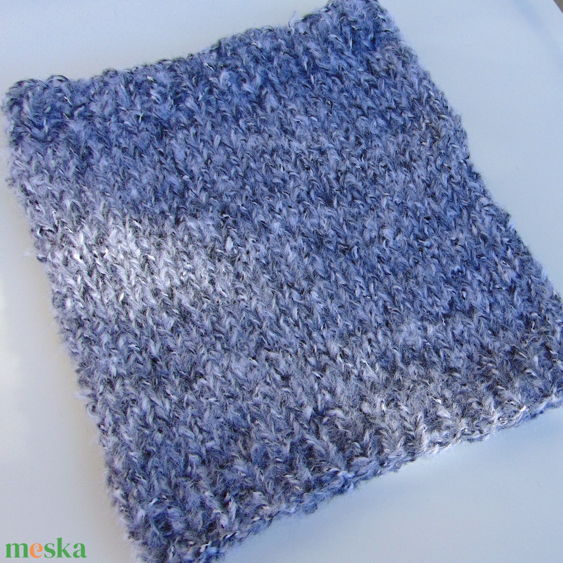 Szürke melír csősál / Meleg, puha kötött nyakmelegítő - ruha & divat - sál, sapka, kendő - sál - Meska.hu