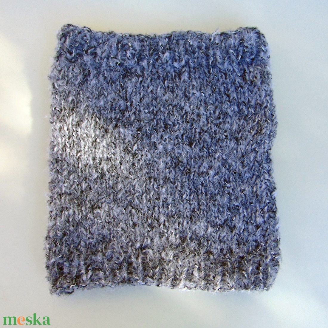 Szürke melír csősál / Meleg, puha kötött nyakmelegítő - ruha & divat - sál, sapka, kendő - sál - Meska.hu