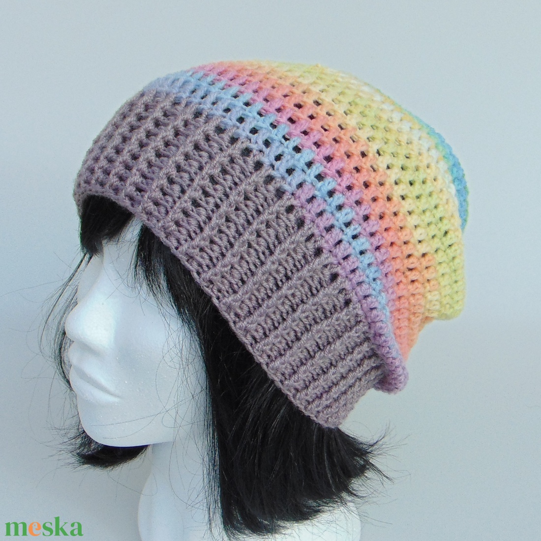 Quinn / slouchy fazonú női sapka /  horgolt sapka  - ruha & divat - sál, sapka, kendő - sapka - Meska.hu