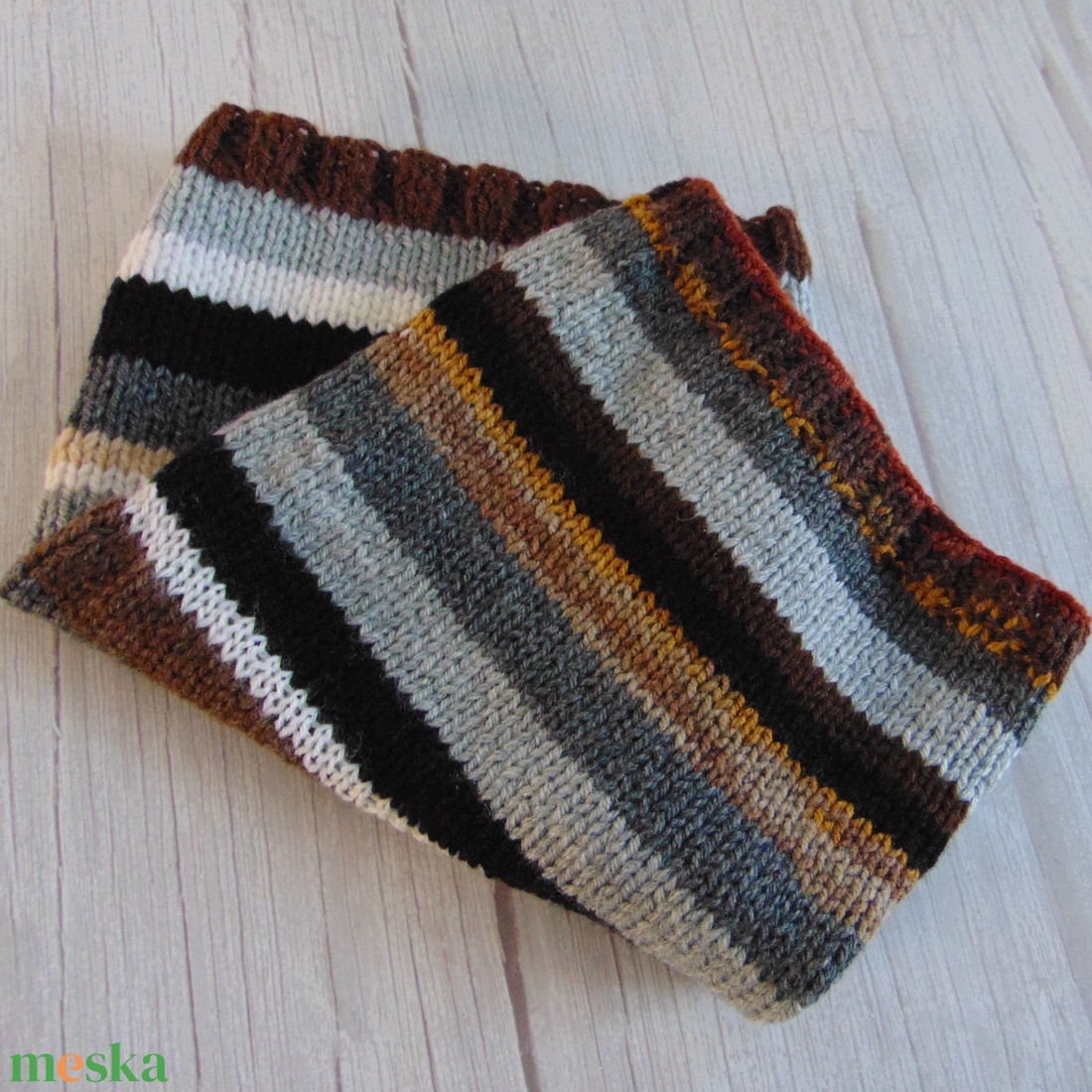 FÉRFI csíkos csősál/ Vastag, puha és meleg csősál - ruha & divat - sál, sapka, kendő - sál - Meska.hu