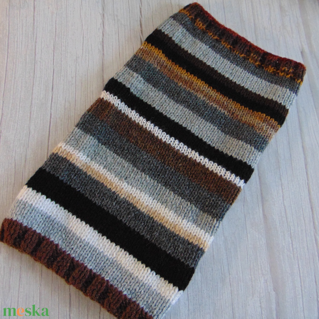 FÉRFI csíkos csősál/ Vastag, puha és meleg csősál - ruha & divat - sál, sapka, kendő - sál - Meska.hu