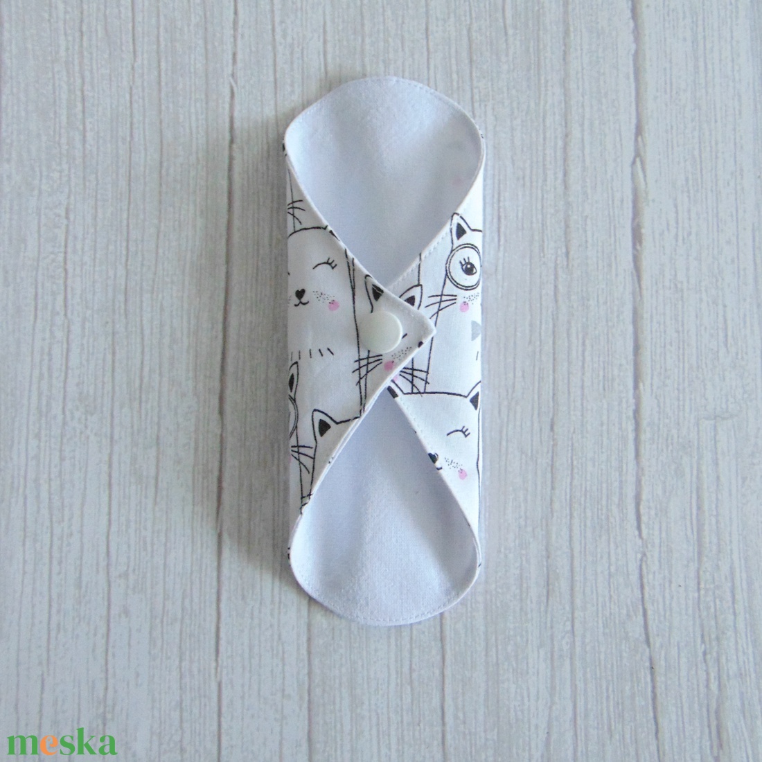 Sarah mosható tisztasági betét 17 cm / rajzolt cicák - szépségápolás - intim higiénia - tisztasági betét - Meska.hu