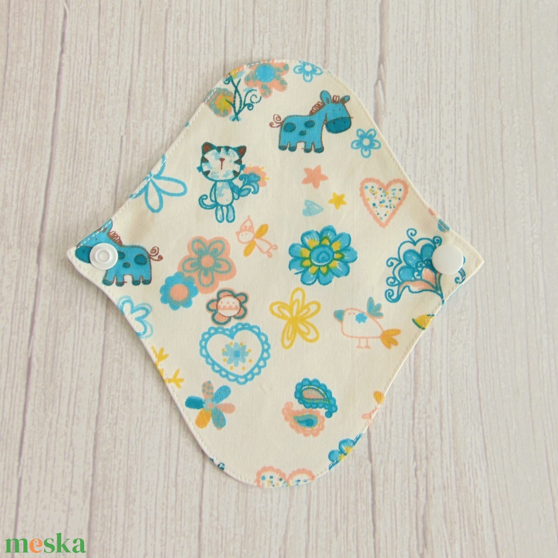 Sarah mosható tisztasági betét 17 cm / állatkák és virágok - szépségápolás - intim higiénia - tisztasági betét - Meska.hu