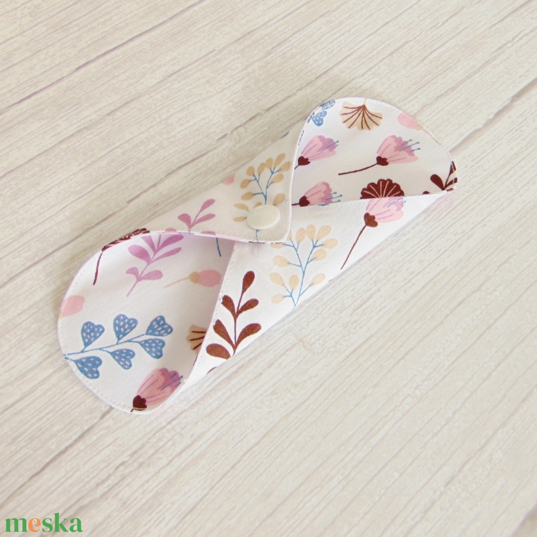 Sarah mosható tisztasági betét 17 cm / rózsaszín - barna levelek - szépségápolás - intim higiénia - tisztasági betét - Meska.hu