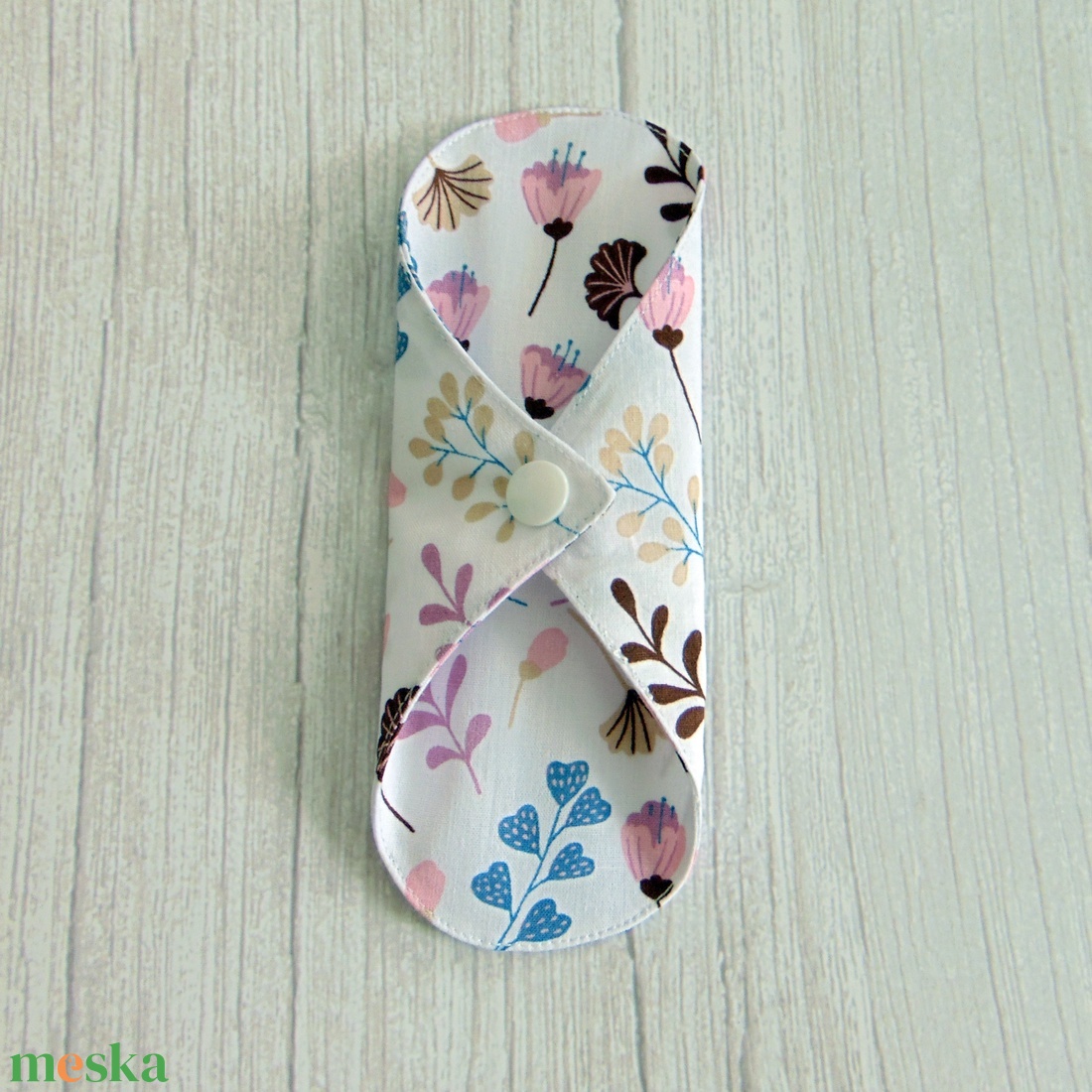 Sarah mosható tisztasági betét 17 cm / rózsaszín - barna levelek - szépségápolás - intim higiénia - tisztasági betét - Meska.hu