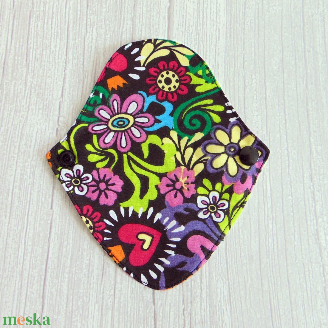 Mosható tanga tisztasági betét / mexikói színes virágok - szépségápolás - intim higiénia - tisztasági betét - Meska.hu