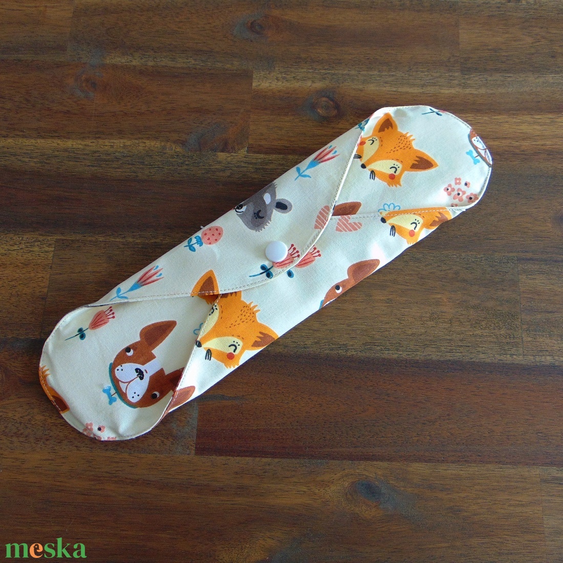 Lara mosható női betét 29 cm / állat fejecskék / intimbetét, mosható textil betét, környezetbarát termék - szépségápolás - intim higiénia - intimbetét - Meska.hu