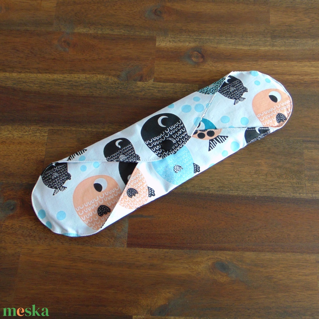 Lara mosható női betét 29 cm / halacskák / intimbetét, mosható textil betét, környezetbarát termék - szépségápolás - intim higiénia - intimbetét - Meska.hu