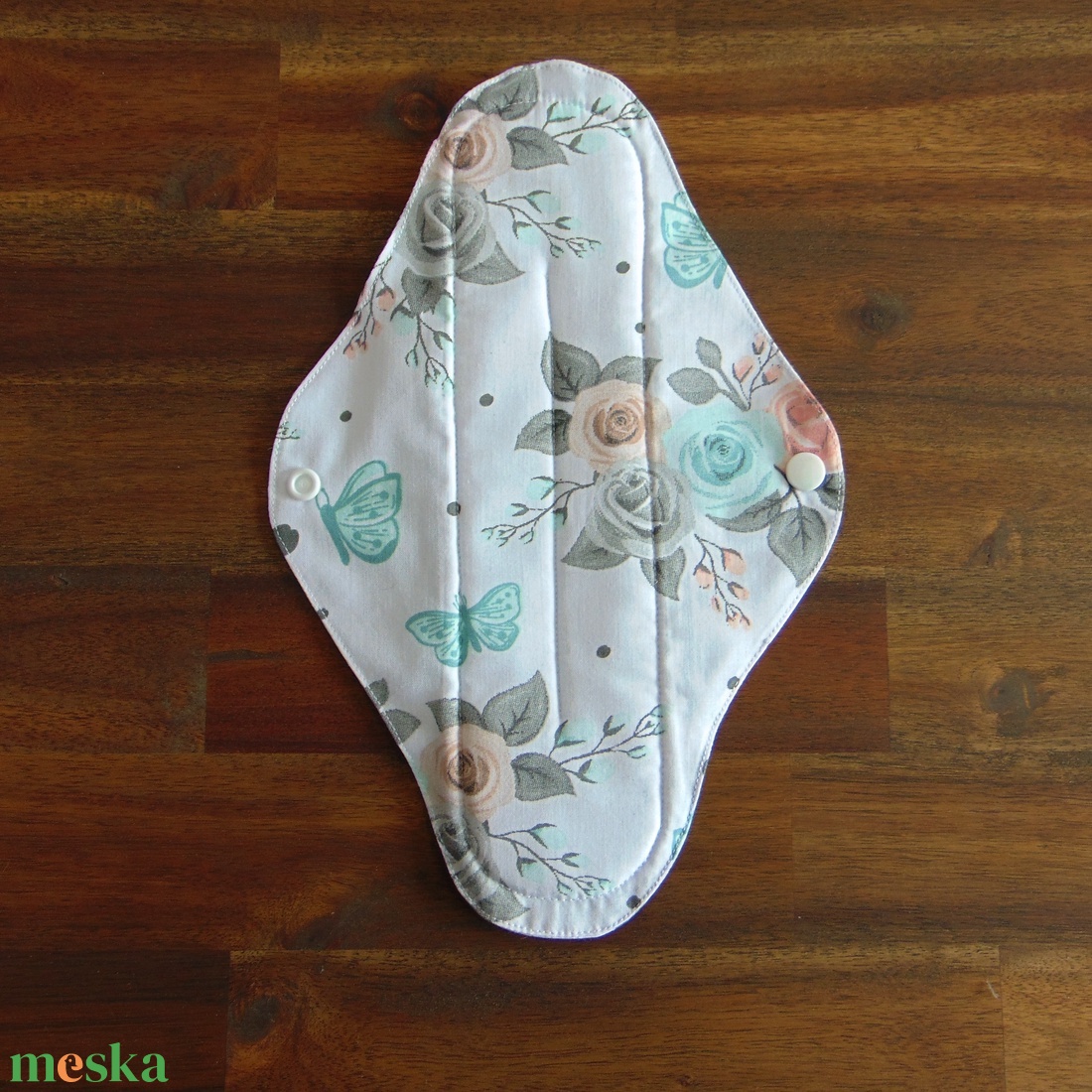 Lara mosható női betét 28 cm / mexikói színes virágok / intimbetét, mosható textil betét, környezetbarát termék - szépségápolás - intim higiénia - intimbetét - Meska.hu