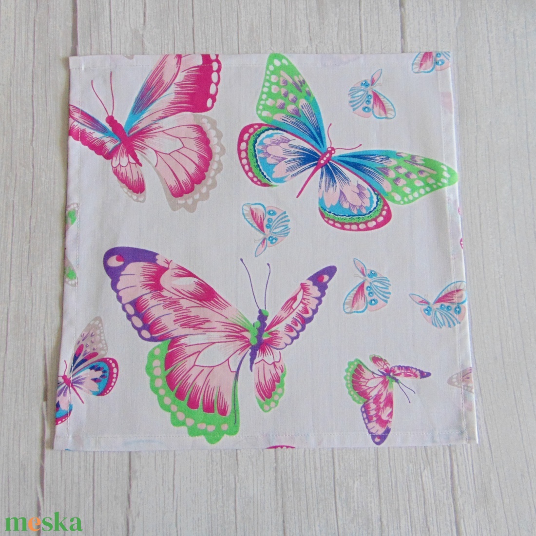 Textil szalvéta - Nagy lepkék - táska & tok - uzsonna- & ebéd tartó - szendvics csomagoló - Meska.hu