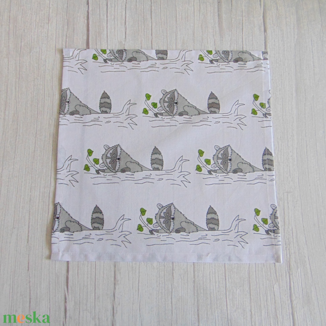 Textil szalvéta - Mosómedvék - táska & tok - uzsonna- & ebéd tartó - szendvics csomagoló - Meska.hu