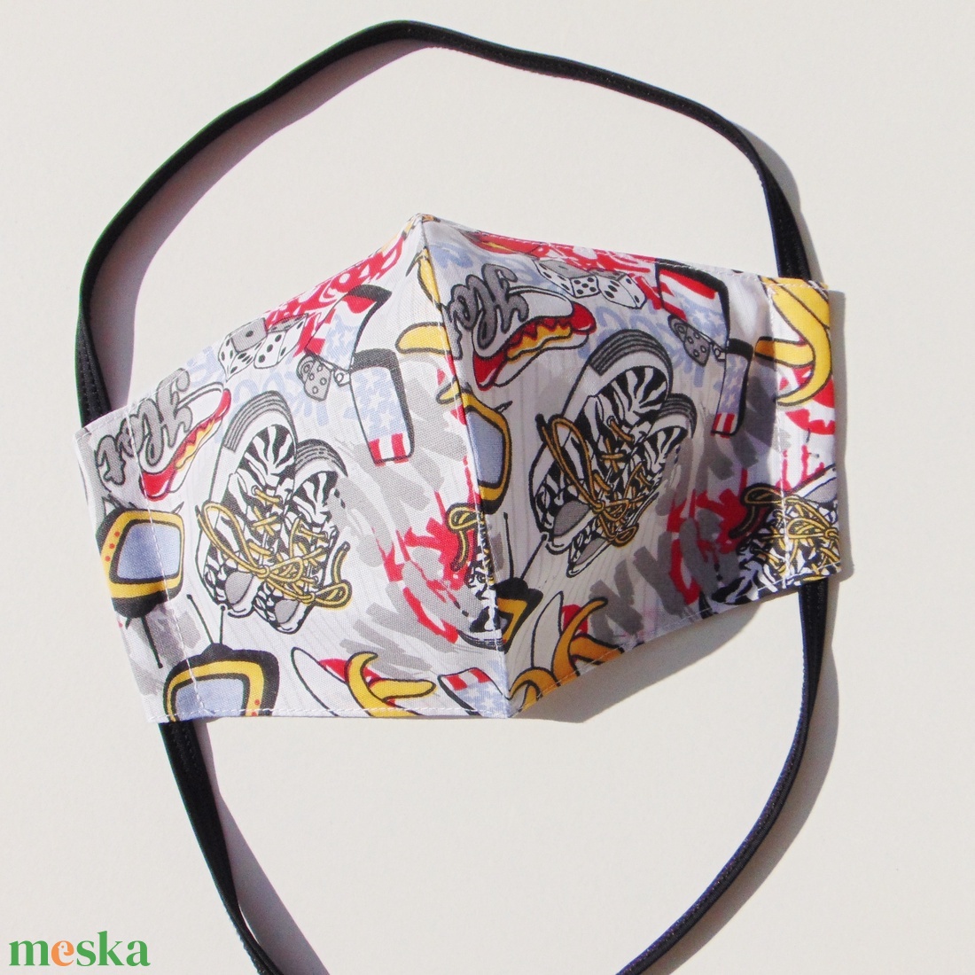 Gyermek- maszk (14,5 cm) / Graffiti mintás / szájmaszk, textil szájmaszk - ruha & divat - maszk, arcmaszk - gyerek - Meska.hu