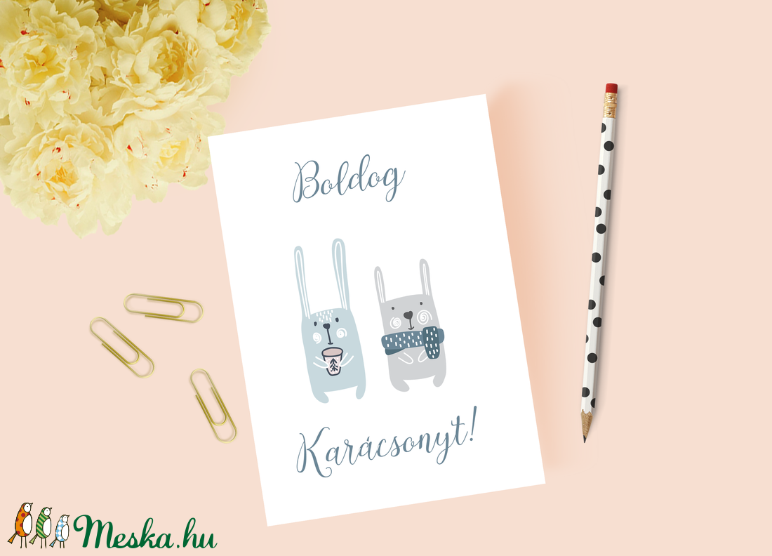 Karácsonyi képeslap, ajándék, üdvözlőlap - karácsony - Meska.hu