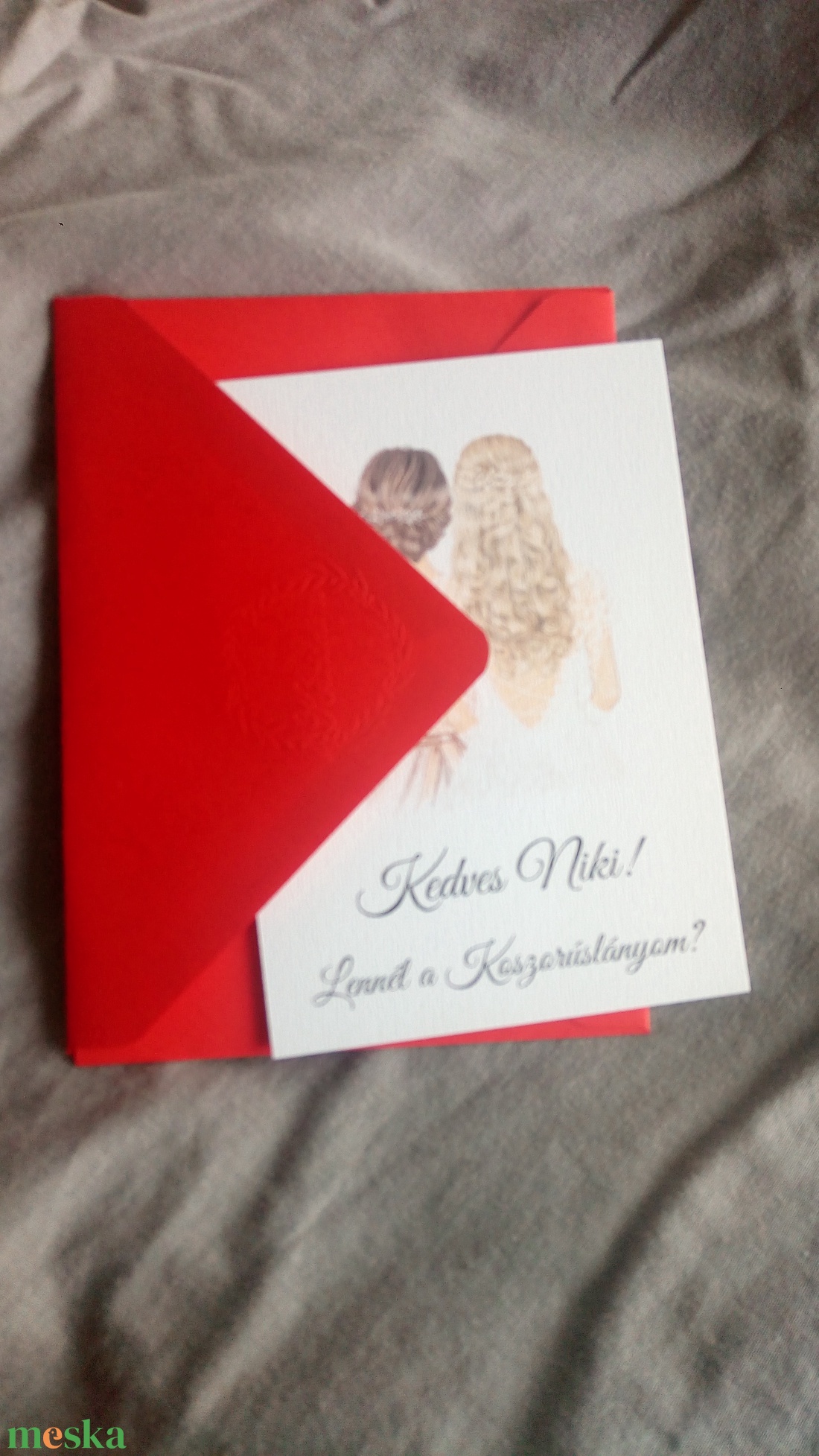 Rajzolt koszorúslány-felkérő kártya borítékkal, tanúfelkérő, esküvőre - esküvő - meghívó & kártya - meghívó - Meska.hu Rajzolt koszorúslány-felkérő kártya borítékkal, tanúfelkérő, esküvőre - esküvő - meghívó & kártya - meghívó - Meska.hu