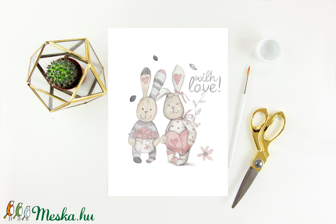 Egyedi szövegezésű Valentin-napi képeslap, üdvözlőlap - otthon & életmód - papír, írószer - ajándékozás kellékei - képeslap, üdvözlőlap - Meska.hu