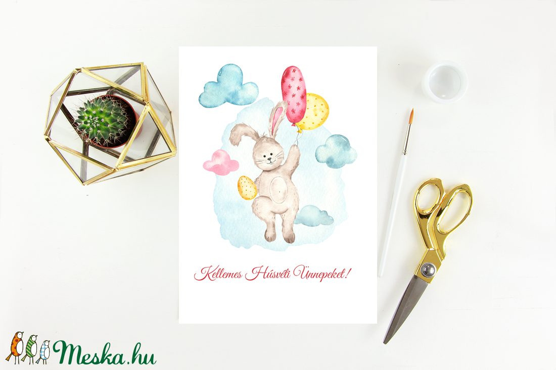 Húsvéti képeslap, ajándék, üdvözlőlap - otthon & életmód - papír, írószer - Meska.hu