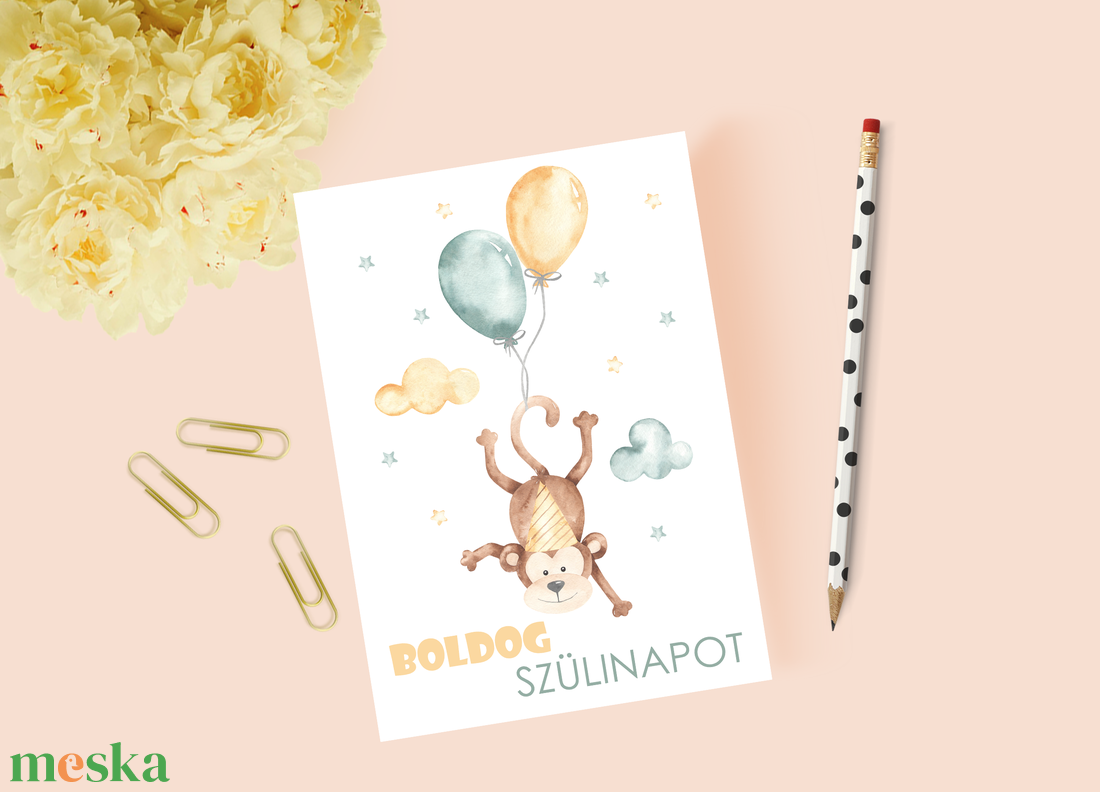 Egyedi szövegezésű születésnapi képeslap, szülinapi képeslap, üdvözlőlap - otthon & életmód - papír, írószer - ajándékozás kellékei - képeslap, üdvözlőlap - Meska.hu