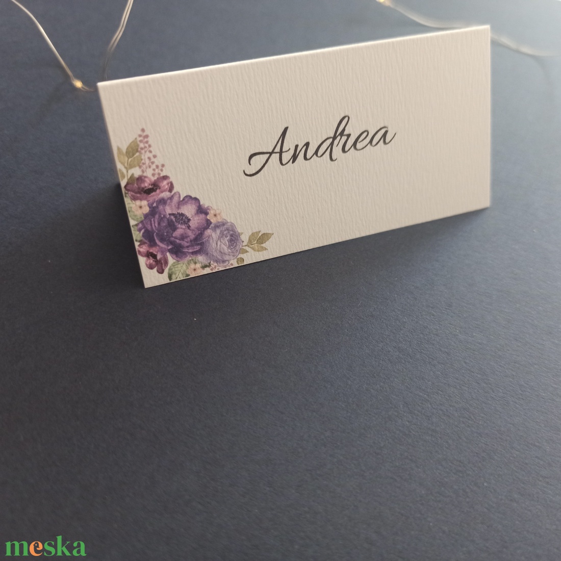 Virágos ültetőkártya esküvőre, születésnapra, partyra - esküvő - meghívó & kártya - ültetési rend - Meska.hu