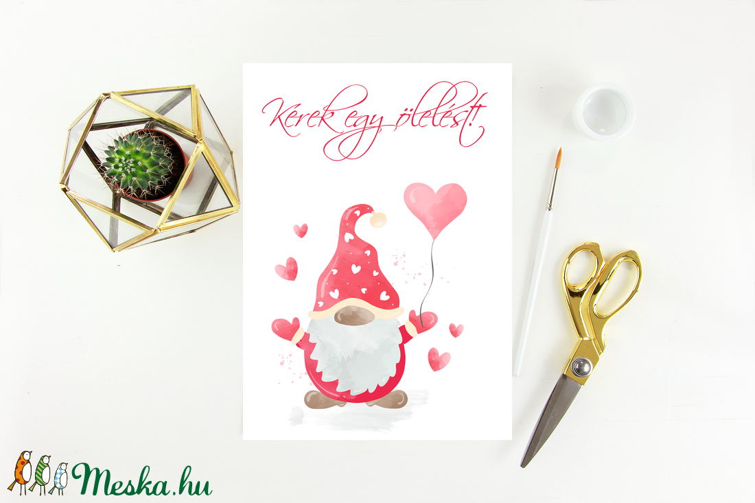 Egyedi szövegezésű Valentin-napi képeslap, üdvözlőlap - otthon & életmód - papír, írószer - ajándékozás kellékei - képeslap, üdvözlőlap - Meska.hu