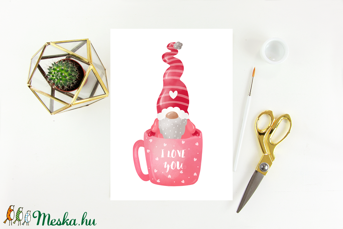 Egyedi szövegezésű Valentin-napi képeslap, üdvözlőlap - otthon & életmód - papír, írószer - ajándékozás kellékei - képeslap, üdvözlőlap - Meska.hu