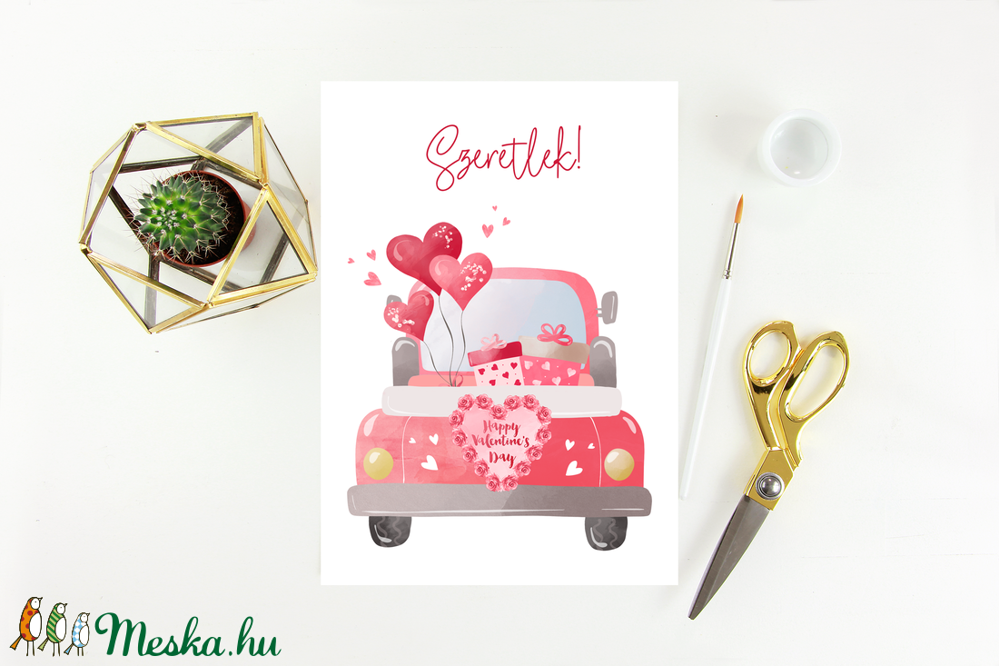 Egyedi szövegezésű Valentin-napi képeslap, üdvözlőlap - otthon & életmód - papír, írószer - ajándékozás kellékei - képeslap, üdvözlőlap - Meska.hu