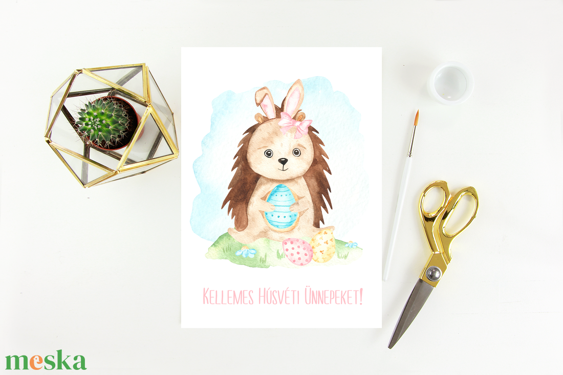 Húsvéti képeslap, ajándék, üdvözlőlap - otthon & életmód - papír, írószer - Meska.hu