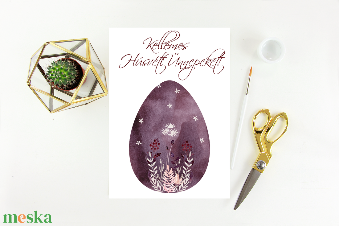 Húsvéti képeslap, ajándék, üdvözlőlap - otthon & életmód - papír, írószer - Meska.hu