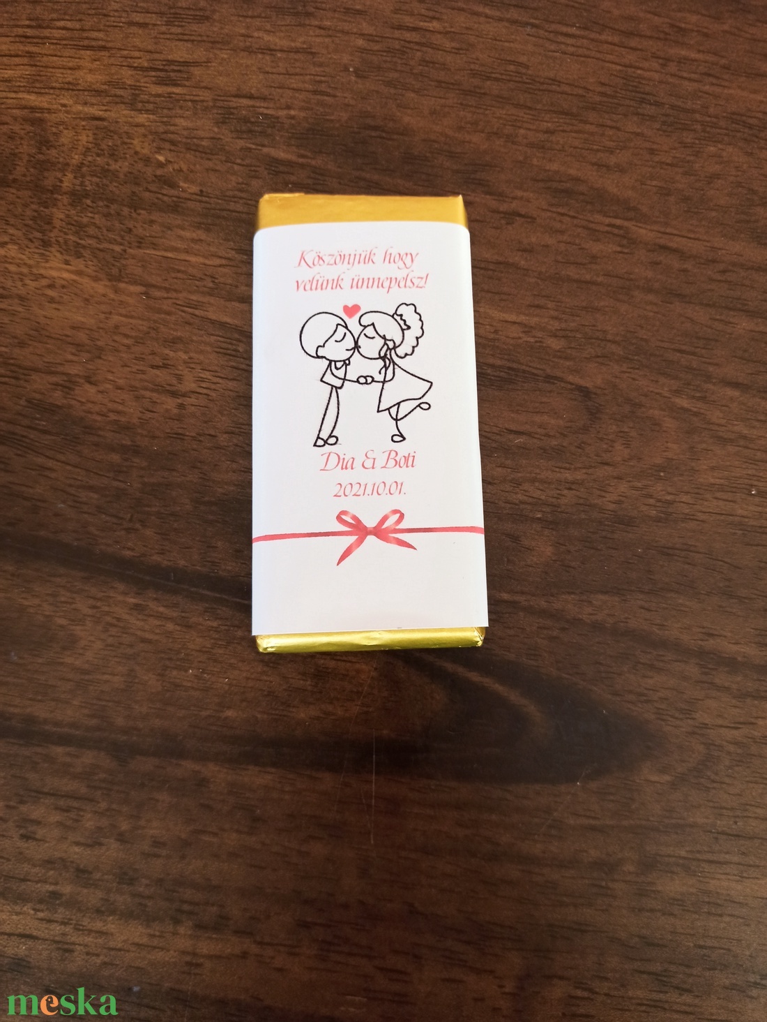 Egyedi csokipapír, köszönő ajándék esküvőre - esküvő - emlék & ajándék - köszönőajándék - Meska.hu