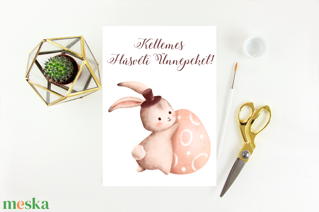 Húsvéti képeslap, ajándék, üdvözlőlap - otthon & életmód - papír, írószer - Meska.hu