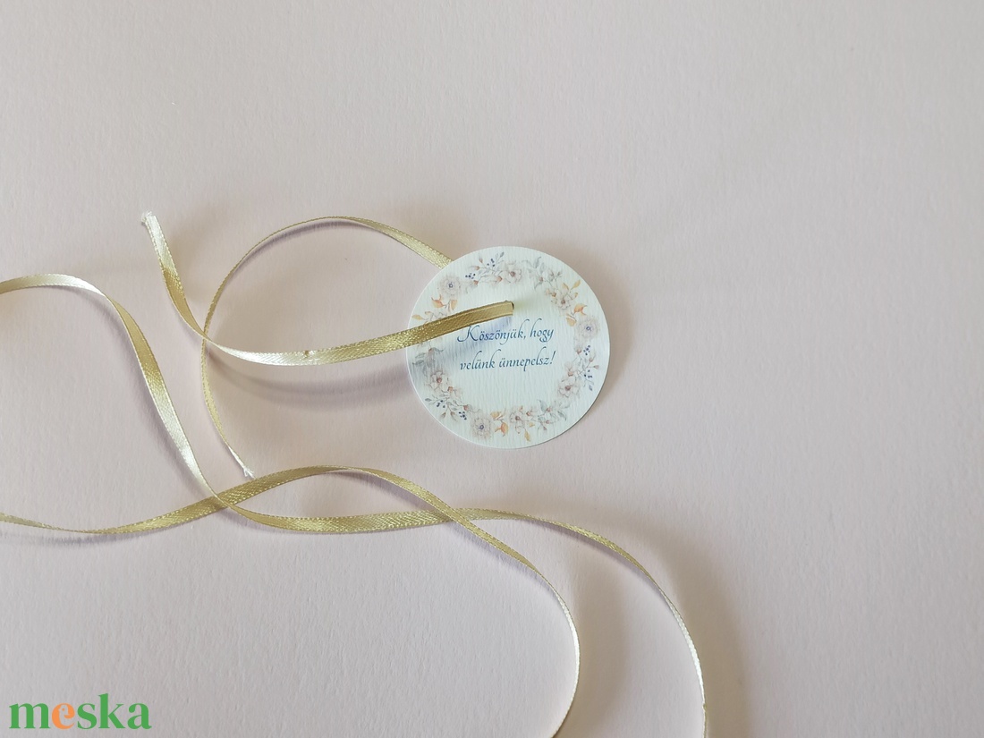 Greenery kör alakú köszönőkártya - esküvő - meghívó & kártya - meghívó - Meska.hu