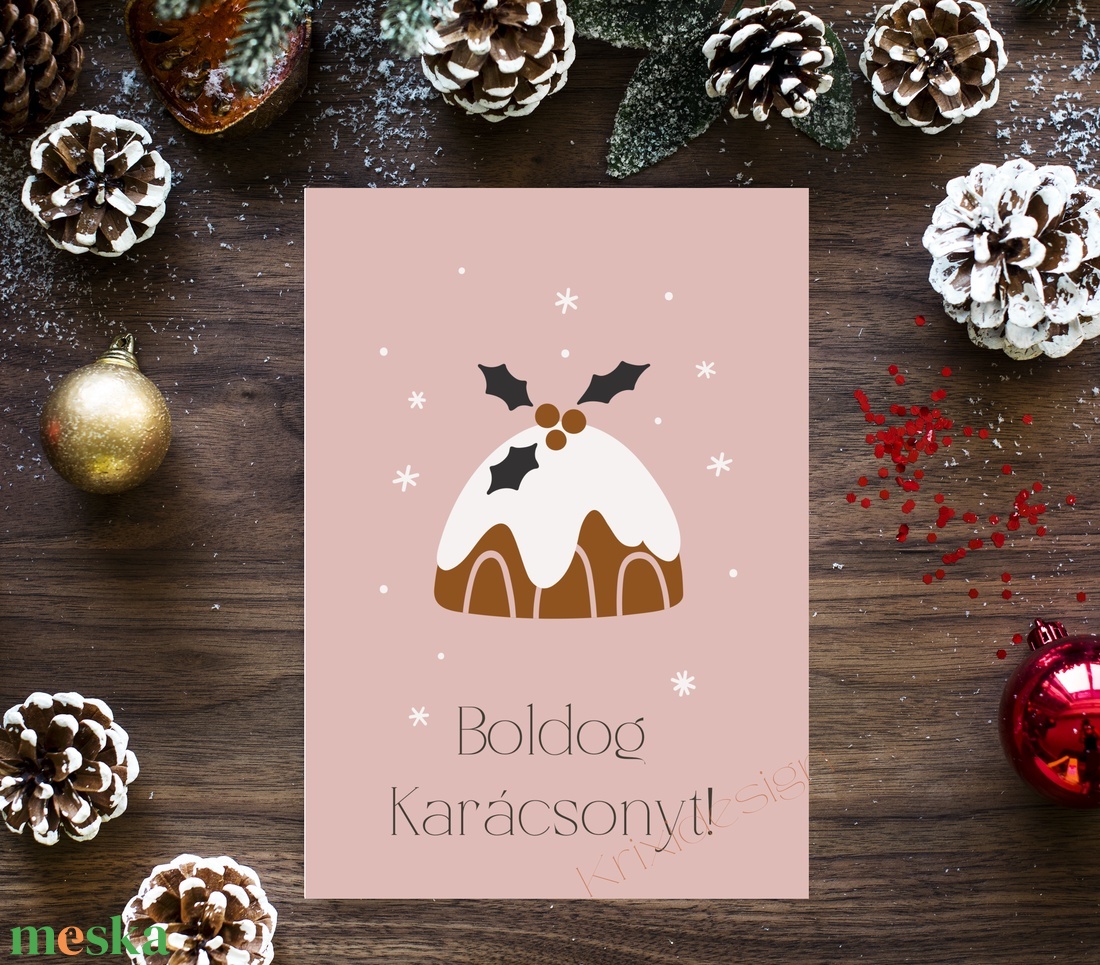 Karácsonyi képeslap, ajándék, üdvözlőlap - karácsony - karácsonyi ajándékozás - karácsonyi képeslap, üdvözlőlap, ajándékkísérő - Meska.hu