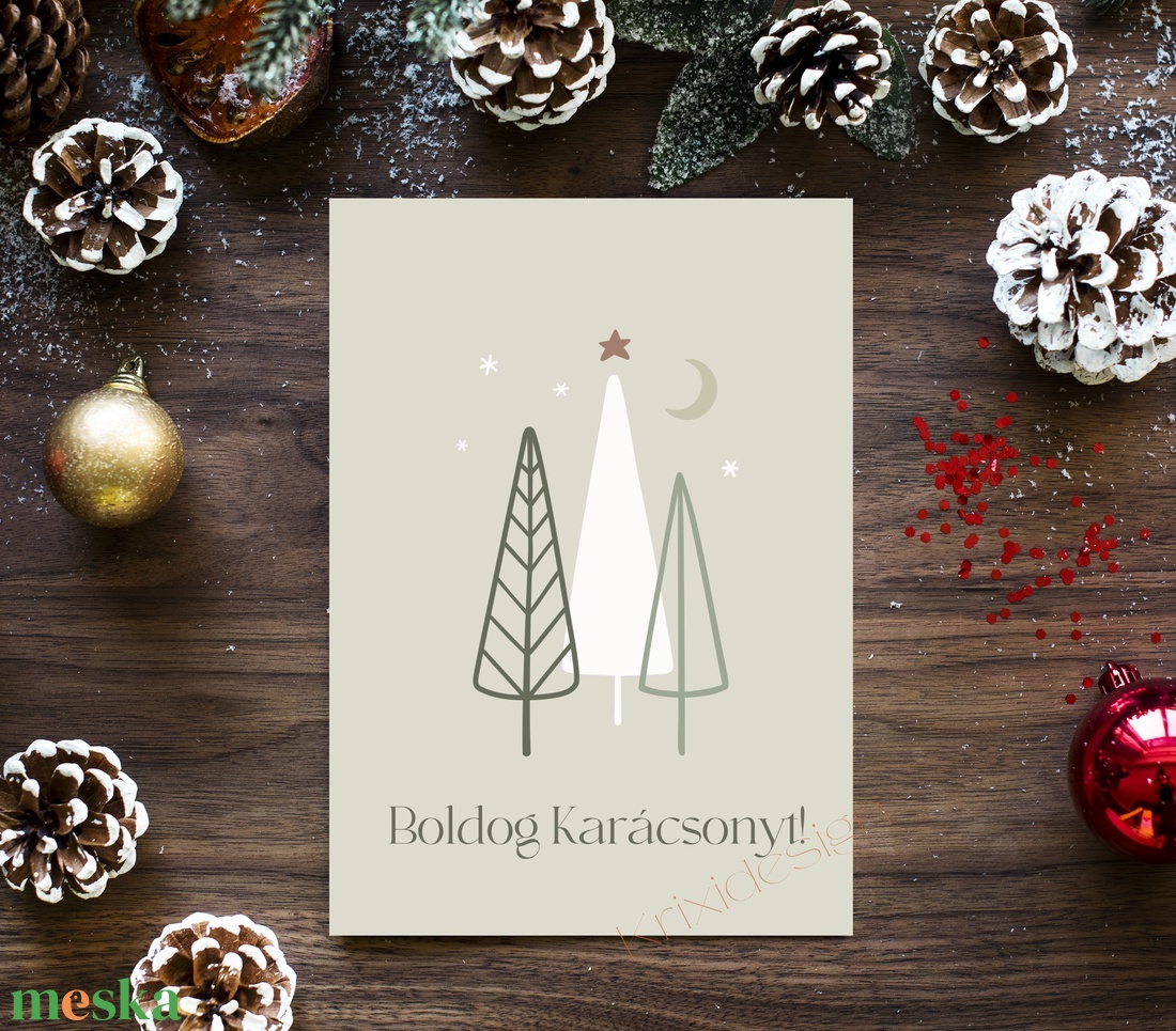 Karácsonyi képeslap, ajándék, üdvözlőlap - karácsony - karácsonyi ajándékozás - karácsonyi képeslap, üdvözlőlap, ajándékkísérő - Meska.hu