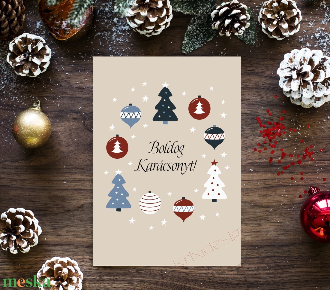Karácsonyi képeslap, ajándék, üdvözlőlap - karácsony - karácsonyi ajándékozás - karácsonyi képeslap, üdvözlőlap, ajándékkísérő - Meska.hu