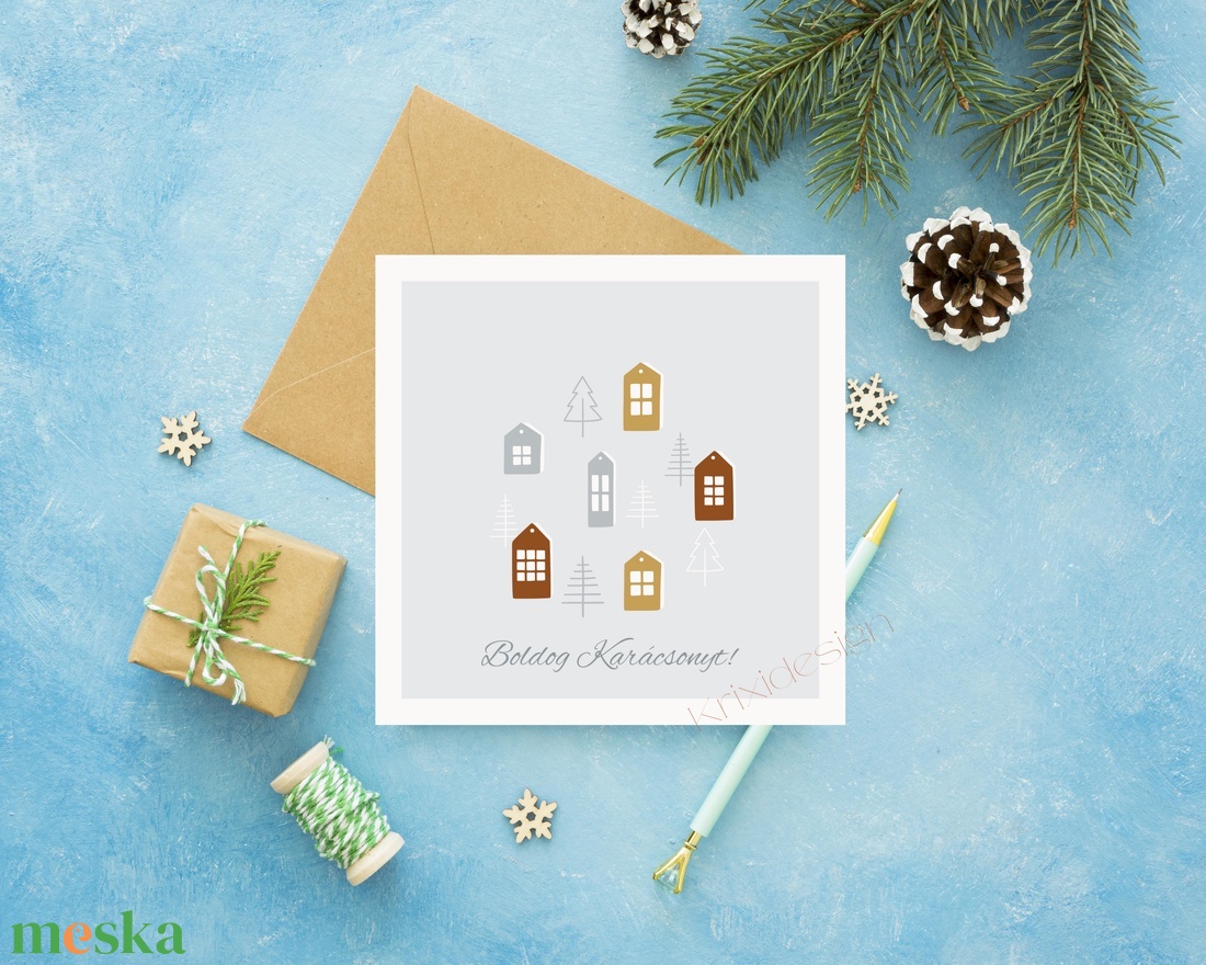 Karácsonyi képeslap, ajándék, üdvözlőlap - karácsony - karácsonyi ajándékozás - karácsonyi képeslap, üdvözlőlap, ajándékkísérő - Meska.hu