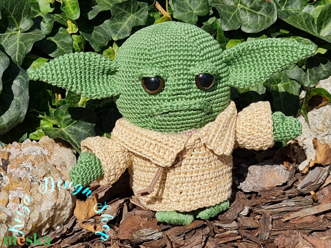 Kézműves horgolt kabala figura - Yoda mester - játék & sport - plüssállat & játékfigura - más figura - Meska.hu