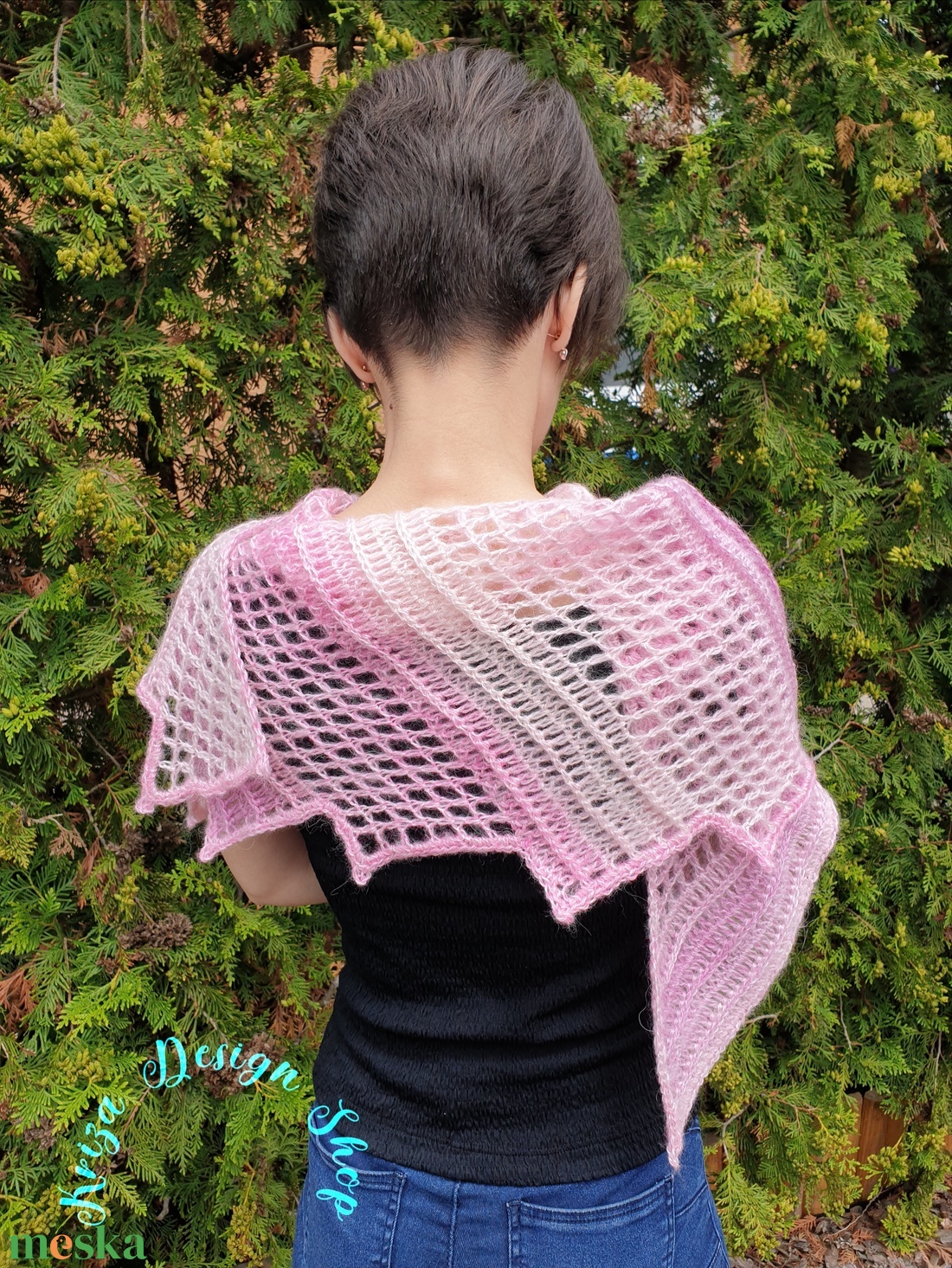 Kézműves horgolt csipke kendő - Lizard shawl (pink-rose) - ruha & divat - sál, sapka, kendő - vállkendő - Meska.hu Kézműves horgolt csipke kendő - Lizard shawl (pink-rose) - ruha & divat - sál, sapka, kendő - vállkendő - Meska.hu
