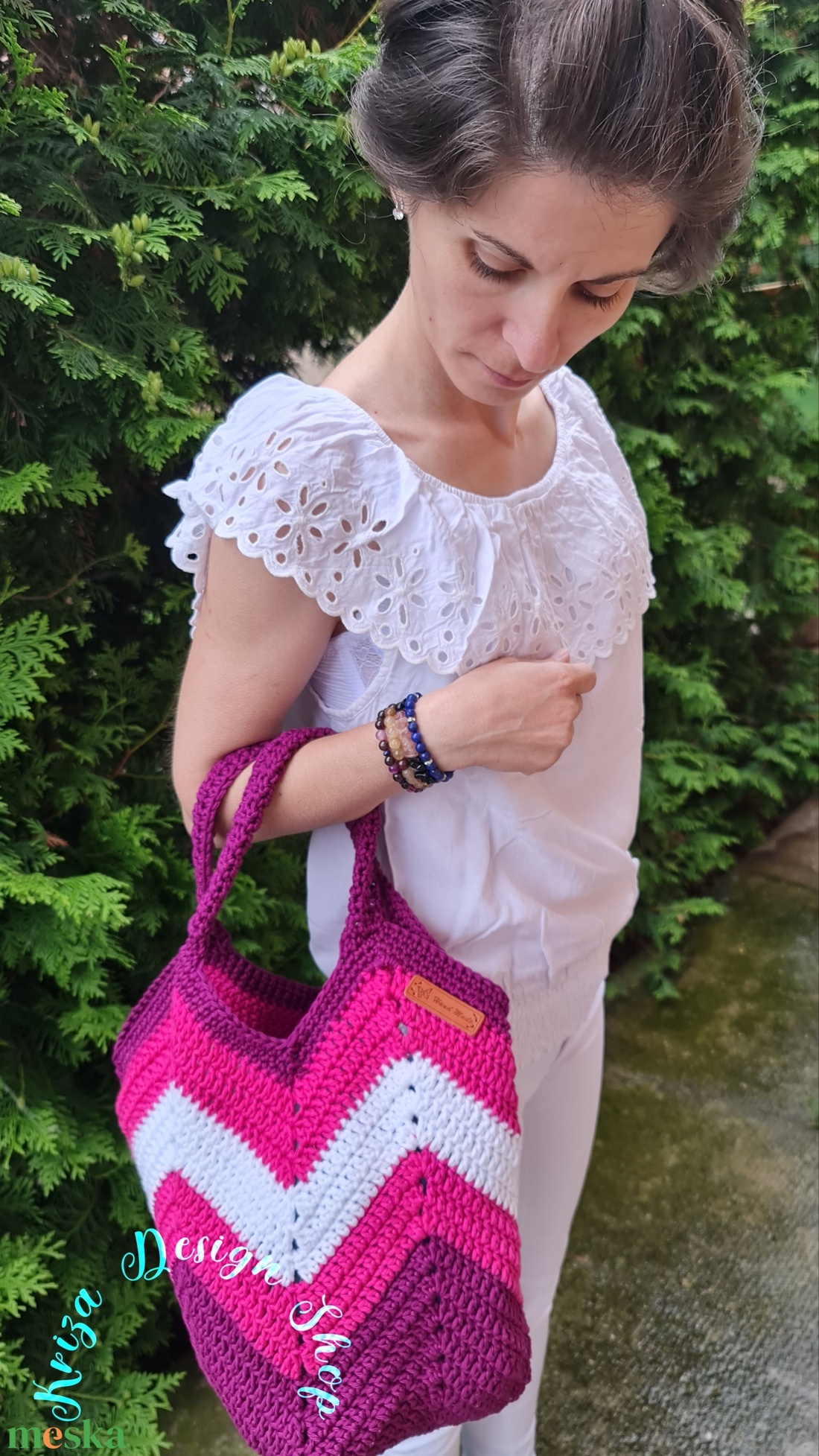 Kézműves horgolt öko-bag (Magenta) - táska & tok - bevásárlás & shopper táska - shopper, textiltáska, szatyor - Meska.hu Kézműves horgolt öko-bag (Magenta) - táska & tok - bevásárlás & shopper táska - shopper, textiltáska, szatyor - Meska.hu