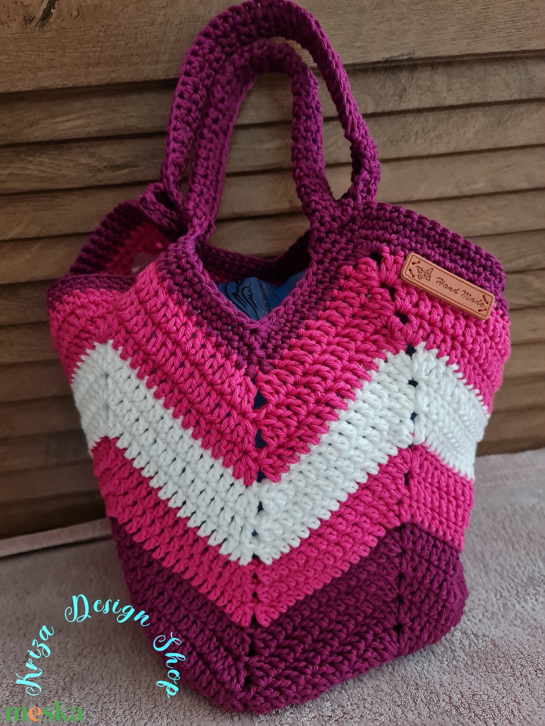 Kézműves horgolt öko-bag (Magenta) - táska & tok - bevásárlás & shopper táska - shopper, textiltáska, szatyor - Meska.hu Kézműves horgolt öko-bag (Magenta) - táska & tok - bevásárlás & shopper táska - shopper, textiltáska, szatyor - Meska.hu