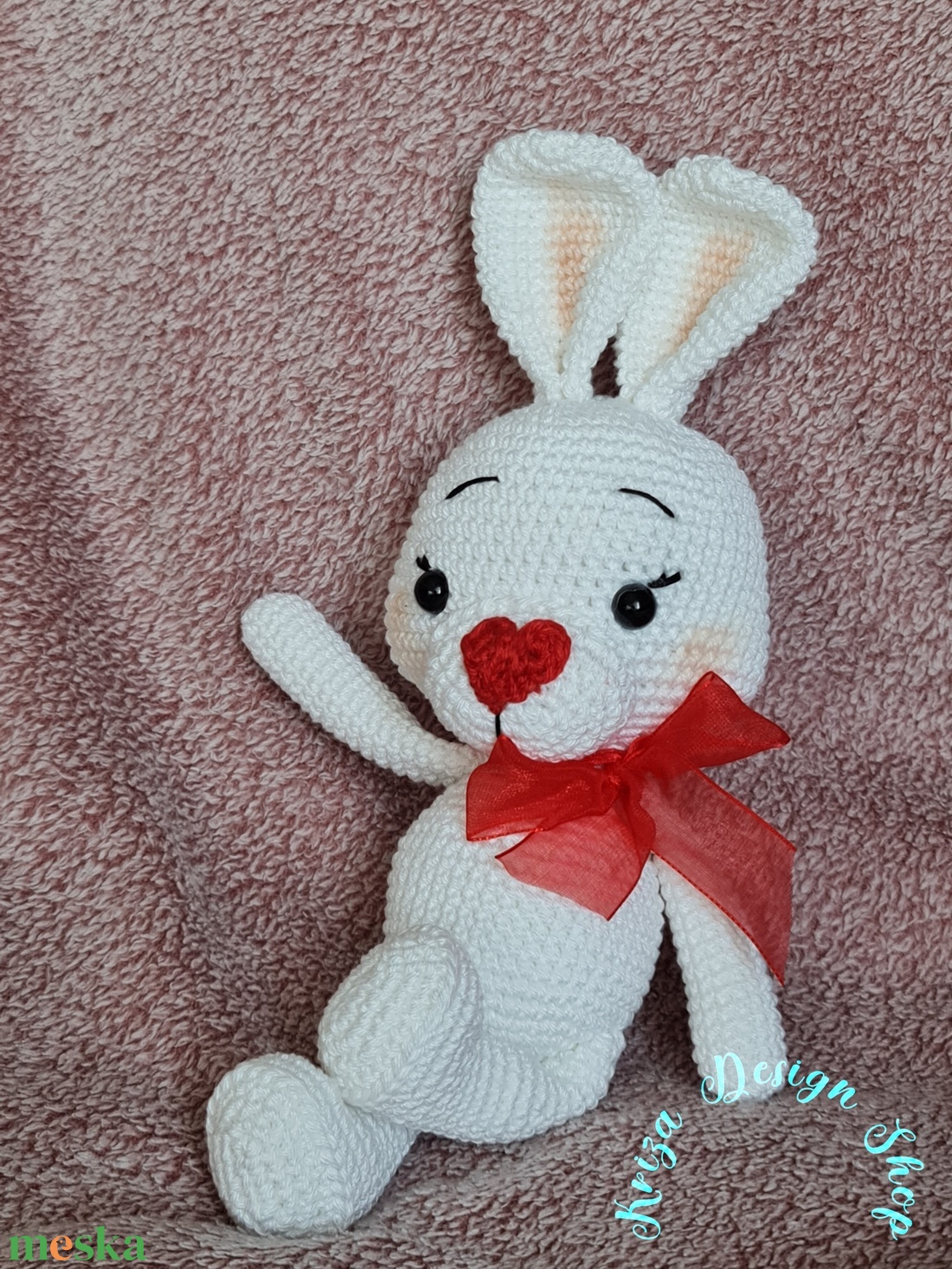 Kézműves horgolt kabalafigura - Sweetheart bunny - játék & sport - plüssállat & játékfigura - nyuszi - Meska.hu Kézműves horgolt kabalafigura - Sweetheart bunny - játék & sport - plüssállat & játékfigura - nyuszi - Meska.hu